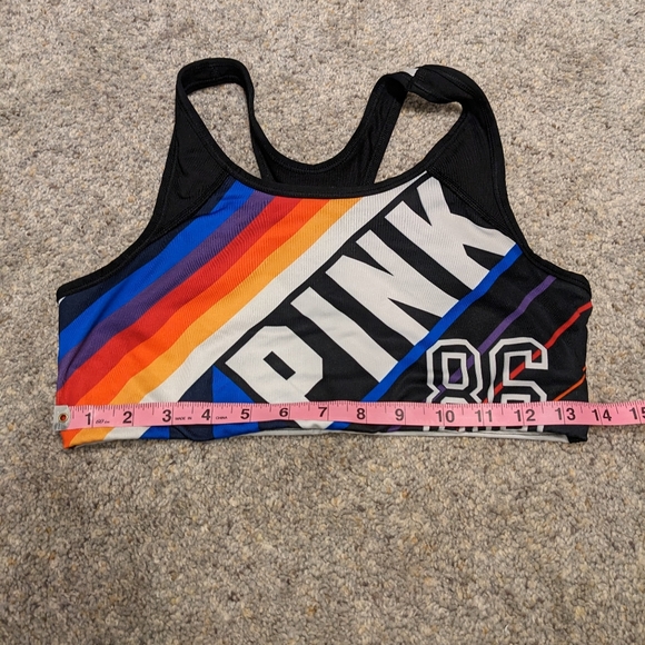Victorias Secret Pink Ultimate Multi Color Stripe 86 Sports Bra - Picture 4 of 4
